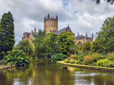 Wells Cathedral and River
