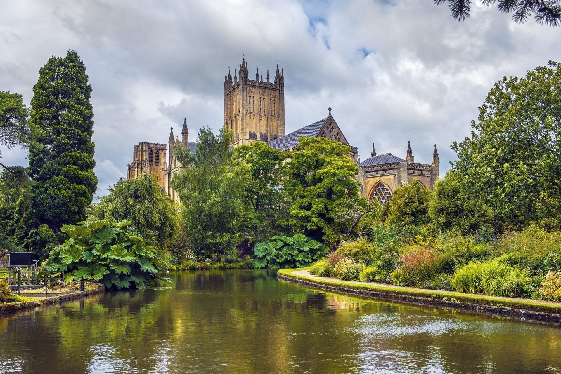 Wells Cathedral and River