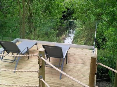 Hunters Mon Decking by Stream